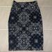 Lularoe Skirts | Lularoe Black & White Print Pencil Skirt | Color: Black/White | Size: Xs