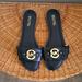 Michael Kors Shoes | Michael Kors Leather Sandals | Color: Black/Gold | Size: 8.5
