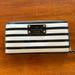 Kate Spade Bags | Kate Spade Wellesley Patent Stripe Wallet In Black. | Color: Black/Cream | Size: Os