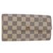 Louis Vuitton Bags | Louis Vuitton Damier Azur Portefeuille Sarah Long Wallet N63208 Lv Auth 48479 | Color: White | Size: W7.5 X H4.1 X D1.0inch