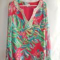 Lilly Pulitzer Dresses | Lilly Pulitzer Tropical Beaded Tunic Style Dress In Size 8 | Color: White | Size: 8