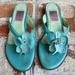 Lilly Pulitzer Shoes | Lilly Pulitzer Vintage Blue Floral Sandals | Color: Blue/Green | Size: 8