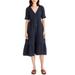 Madewell Dresses | Madewell Lightspun Button-Front Tiered Midi Dress | Color: Blue | Size: 0
