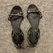 Kate Spade Shoes | Kate Spade Heart Studded Strappy Leather Sandals 8.5 | Color: Black/Silver | Size: 8.5