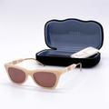 Gucci Accessories | New Gucci Gg0598s 005 Unisex White Sunglasses Gucci Gg0598s | Color: Brown/White | Size: Os