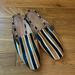 Madewell Shoes | Madewell Stripped Fur Mules. Multi Colored (Brown, White, Black). Size 8.5. | Color: Black/Brown | Size: 8.5