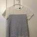 J. Crew Tops | J Crew Women's Eyelet And Striped Short Sleeve Tee. Size Xs | Color: Blue/White | Size: Xs