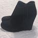 Jessica Simpson Shoes | Jessica Simpson Black Suede Pull-On Wedge Ankle Booties | Boots | Color: Black | Size: 8