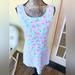 Lilly Pulitzer Dresses | Lilly Pulitzer Floral Pattern Vintage Shift Dress Size 10 Linen And Cotton | Color: Blue/Pink | Size: 10