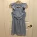 Madewell Dresses | Madewell Chambray Ruffle Bib Mini Dress Size 2 | Color: Blue | Size: 2