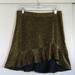 Michael Kors Skirts | Michael Kors Gold Glittered Mini-Skirt Size Medium | Color: Black/Gold | Size: M