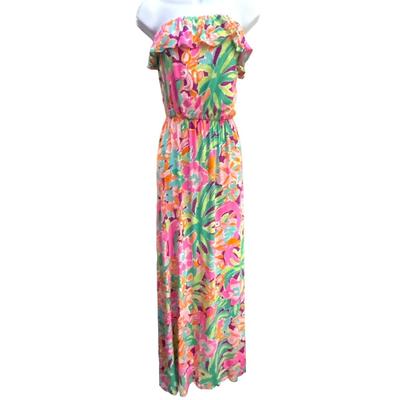 Lilly Pulitzer Dresses | Lilly Pulitzer Women's Tropical Bright Colored Lulu Sleeveless Maxi Dress Size S | Color: Pink | Size: Small