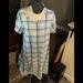 Lularoe Dresses | Lularoe Carly Dress- 2xl White With Blue | Color: Blue/White | Size: 2x