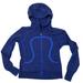Lululemon Athletica Sweaters | Lululemon Athletica Full Zip Blue Pattern Full Zip Sweater Womens Size 10 | Color: Blue | Size: 10