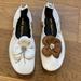 Tory Burch Shoes | New Tory Burch Flower Power Ballet Flats Leather White Tan Womens 9 | Color: Tan/White | Size: 9