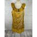 Anthropologie Dresses | Anthropologie Floreat Yellow Silk Linen Blend Sleeveless Embroidered Dress Xs | Color: White/Yellow | Size: Xs