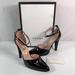 Gucci Shoes | New Gucci Indya Black Patent Leather Strappy 4" Heels Pumps Size 39.5 (9.5 Us) | Color: Black | Size: 9.5