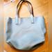 Kate Spade Bags | Kate Spade Light Blue Leather Cara Large Tote Shoulder Bag | Color: Blue | Size: Os