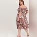 Torrid Dresses | Midi Challis Off-Shoulder Floral Dress | Color: Pink | Size: 3x
