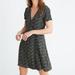 Madewell Dresses | Madewell Button-Wrap Mini Dress In Playground Posies Size 6 | Color: Black/Yellow | Size: 6