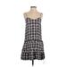 Derek Lam 10 Crosby Casual Dress - DropWaist Scoop Neck Sleeveless: Black Print Dresses - Women's Size 0