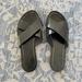 J. Crew Shoes | J. Crew Cyprus Black Leather Slide Sandals | Color: Black | Size: 8