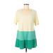 Lularoe Short Sleeve T-Shirt: Green Color Block Tops - Women's Size Medium