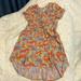 Lularoe Dresses | Lularoe Kids Dress With Pocket | Color: Orange/Purple | Size: 6g