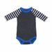 J. Crew One Pieces | J. Crew Baby Stripe Sleeve Organic Onesie | Color: Blue/Gray | Size: Newborn