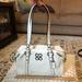 Coach Bags | *** Coach *** Julia White Pebbled Leather Satchel Handbag | Color: Silver/White | Size: Os