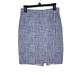 J. Crew Skirts | J. Crew Pencil Skirt Blue Twill Like Cotton Lined Kick Split Back Size 6 Spring | Color: Blue/White | Size: 6