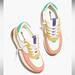 Madewell Shoes | Madewell Kickoff Trainer Sneakers In Colorblock Leather | Color: Pink/White | Size: 8.5