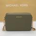Michael Kors Bags | Michael Kors Jet Set Item Large East West Zip Crossbody Leather Olive Nwt | Color: Gold/Green | Size: Large