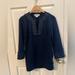 Michael Kors Tops | Michael Kors Womens Navy Studded Pockets V-Neck Tunic Dress Size Xs | Color: Blue | Size: Xs