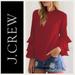 J. Crew Tops | Like New! J. Crew Lana Tiered Bell-Sleeve Top In Drapey Crepe | Color: Red | Size: 0
