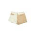 PacSun Denim Shorts: Ivory Color Block Bottoms - Women's Size 25