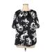 Simply Vera Vera Wang Short Sleeve Blouse: Black Tops - Women's Size 1X