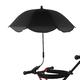 SAYEYBU Universal Parasol Sun Protection,Pushchair Sun Shade Canopy, Buggy Sun Visor,360° Adjustable Stroller Parasol with Clip,Black 1