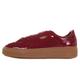 PUMA Basket Platform Patent Lace-Up Red Smooth Leather Womens Trainers 363314_04