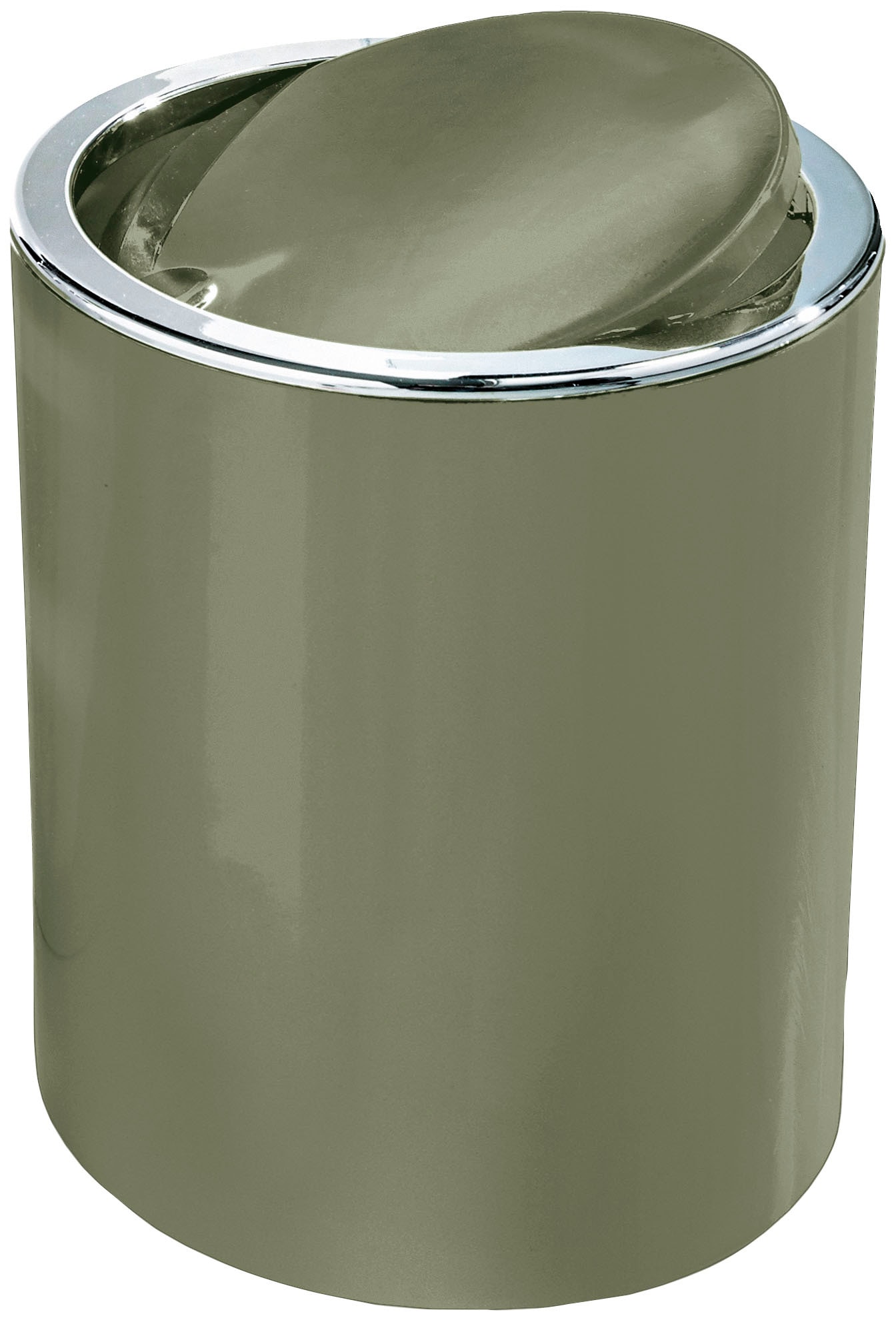 Kosmetikeimer KLEINE WOLKE "Clap", grün (forest), B:19cm H:24,5cm T:19cm, Acrylnitril-Butadien-Styrol (ABS), Mülleimer, Kosmetikeimer, 5 l