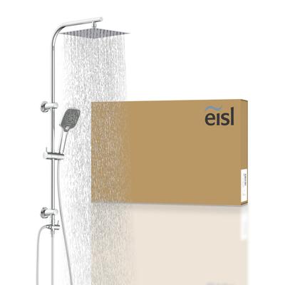 Brausegarnitur EISL "EASY DELUXE", silber (chrom), H:96,5cm, ABS-Kunststoff, Brausegarnituren, Regendusche, Antikalk, hö