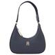 Schultertasche TOMMY HILFIGER "TH ESSENTIAL SC SHOULDER CORP" Gr. B/H/T: 20 cm x 16,7 cm x 6 cm, blau (space blue) Damen Taschen Handtaschen