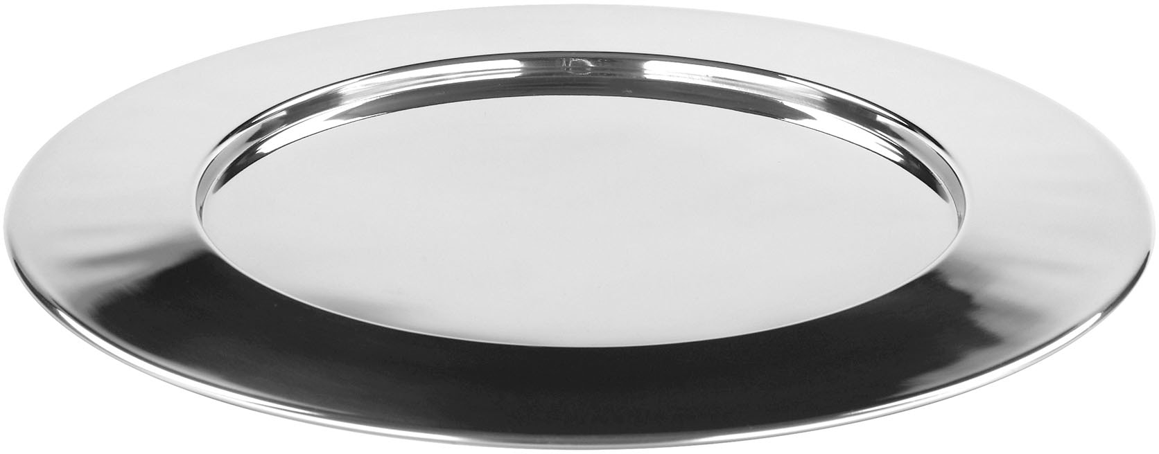 Platzteller FINK "CAMPO, aus Edelstahl, Durchmesser ca. 41 cm", silber (silberfarben), Ø:41cm, Edelstahl, Untersetzer, Dekoteller für Weihnachten, Kerzenteller Image