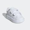 Klettschuh ADIDAS SPORTSWEAR "ADVANTAGE KIDS", Gr. 27, weiß (cloud weiß, cloud weiß, grau one), Synthetik, sportlich, Schuhe, Design auf den Spuren des adidas Stan Smith, für Kinder