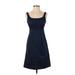 J.Crew Casual Dress - Party Scoop Neck Sleeveless: Blue Solid Dresses - Women's Size 0