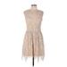 Love, Fire Casual Dress - DropWaist: Tan Dresses - Women's Size Large