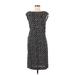 Diane von Furstenberg Casual Dress - Sheath: Black Print Dresses - Women's Size 8
