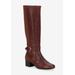 Wide Width Women's Max Wide Wide Calf Boot by Ros Hommerson in Tobacco Leather Suede (Size 7 1/2 W)
