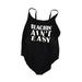 Swim by Cacique One Piece Swimsuit: Black Graphic Swimwear - Women's Size 22