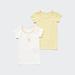 Kid's Cotton Ribbed Printed T-Shirt (2 Pack) | Yellow | Age 3 | UNIQLO US